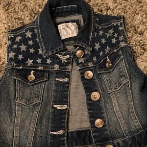 Girls Justice denim vest - size 10